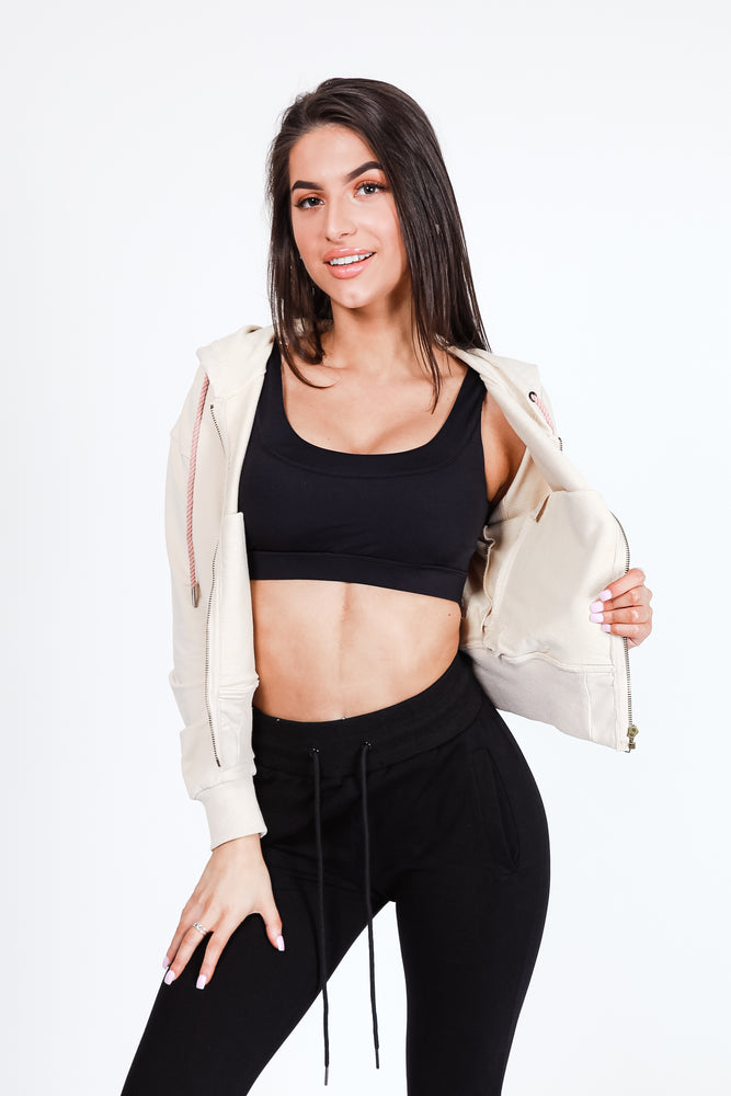 Souf Crop Jacket - Stone