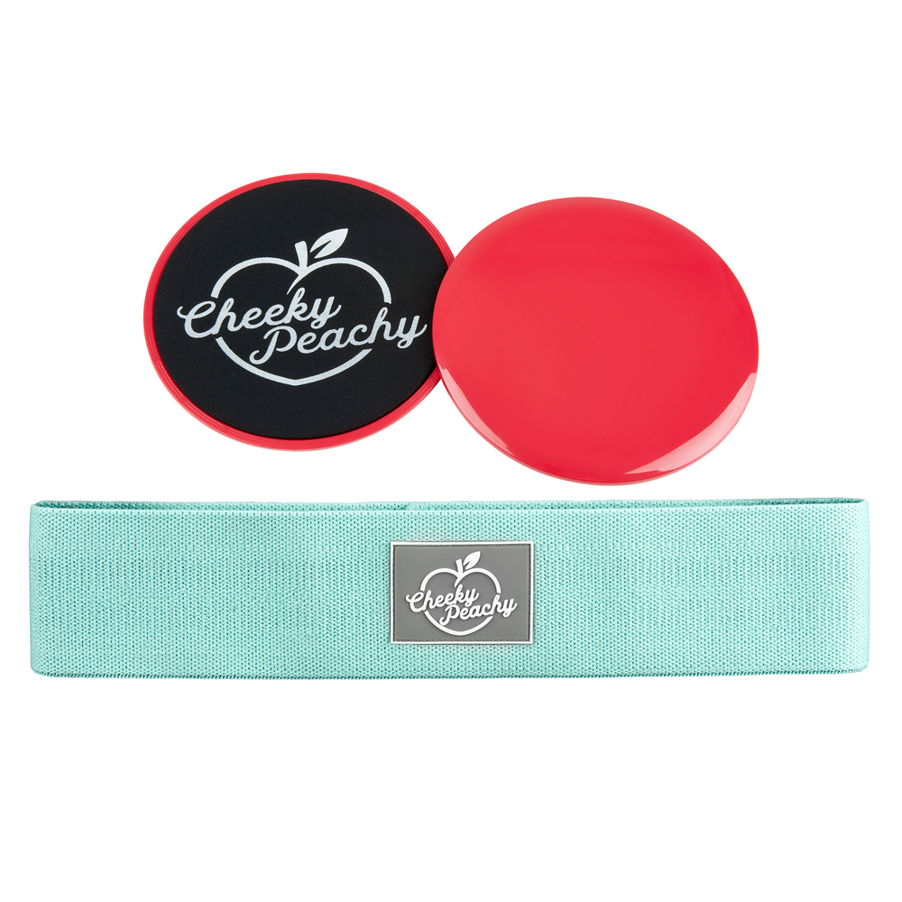 Fabric Resistance Booty Band & Sliders Bundle (Gym & Home Workouts)