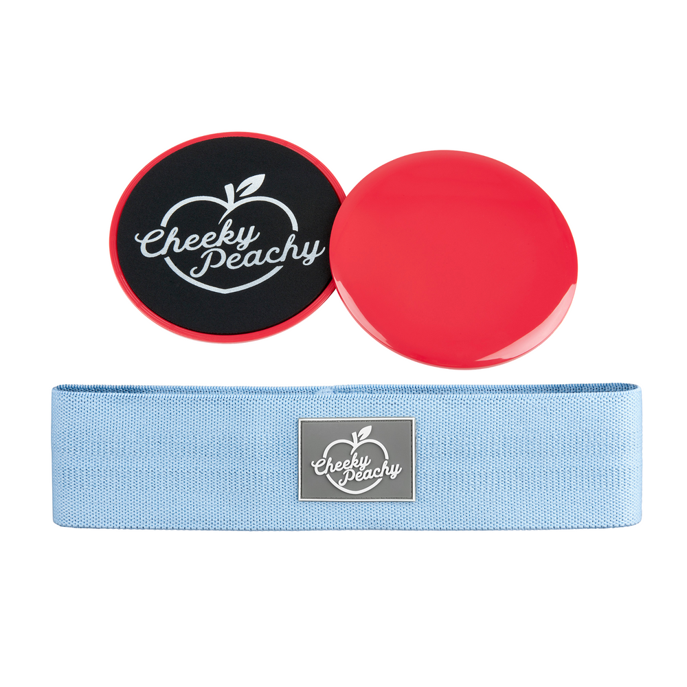 Fabric Resistance Booty Band & Sliders Bundle (Gym & Home Workouts)