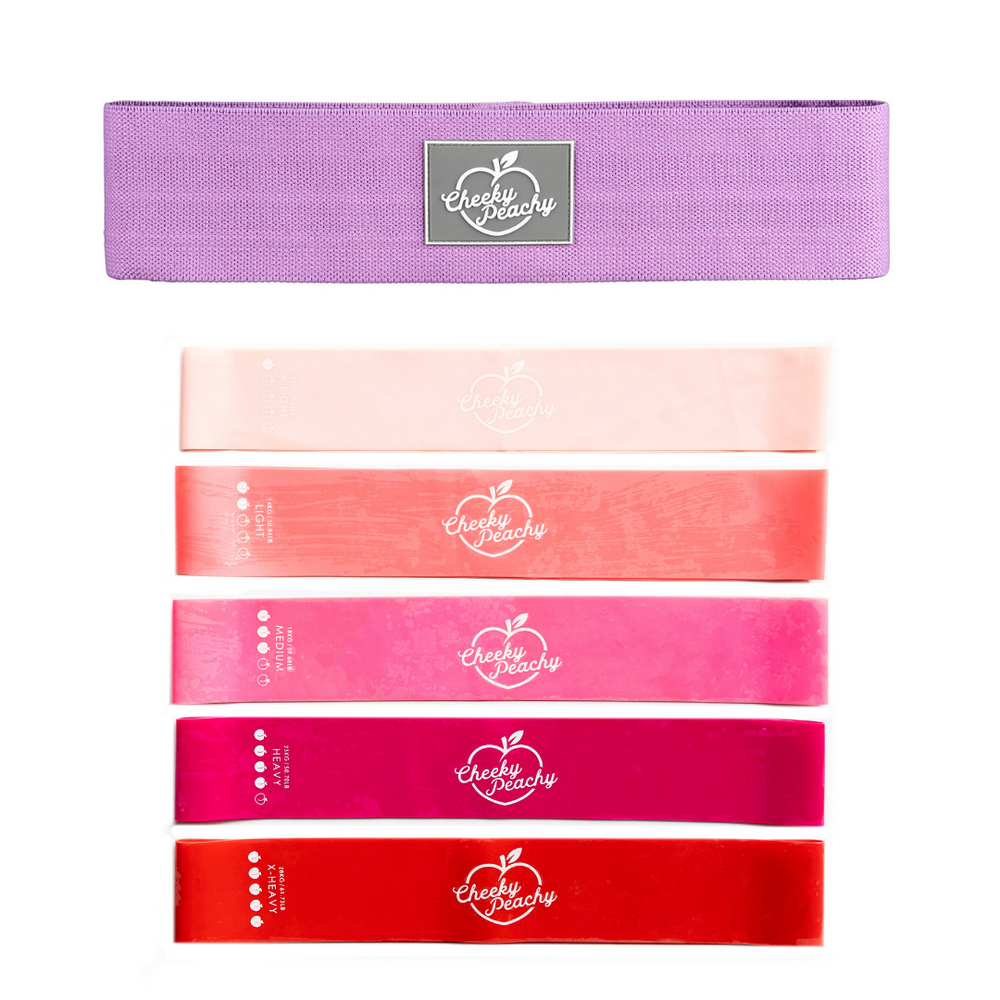 Latex & Fabric Booty Resistance Band Bundle (Gym & Home Workouts)